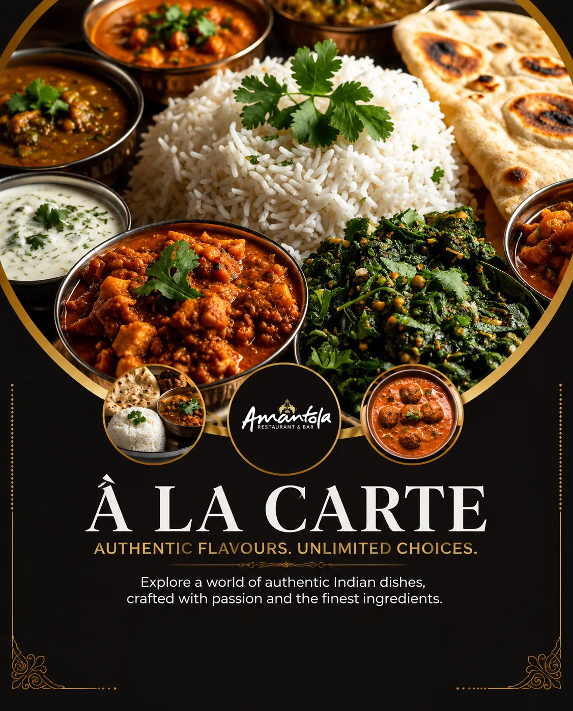 Amantola à la carte — authentic flavours, unlimited choices